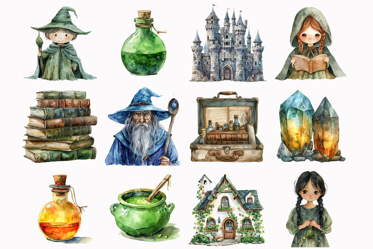 Wizard School Clipart, an Illustration by Design Market (Photo 4 of 4)