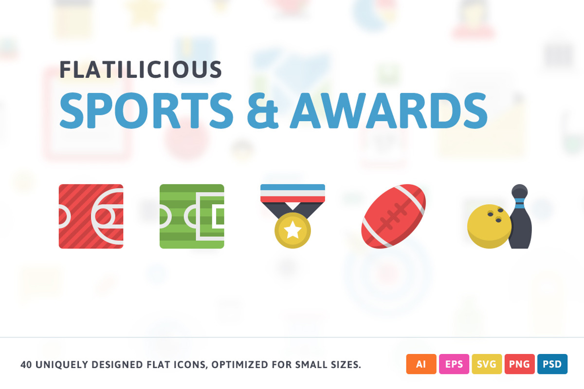 Sport & Awards Flat Icons, an Icon by PixelBazaar (Photo 1 of 2)