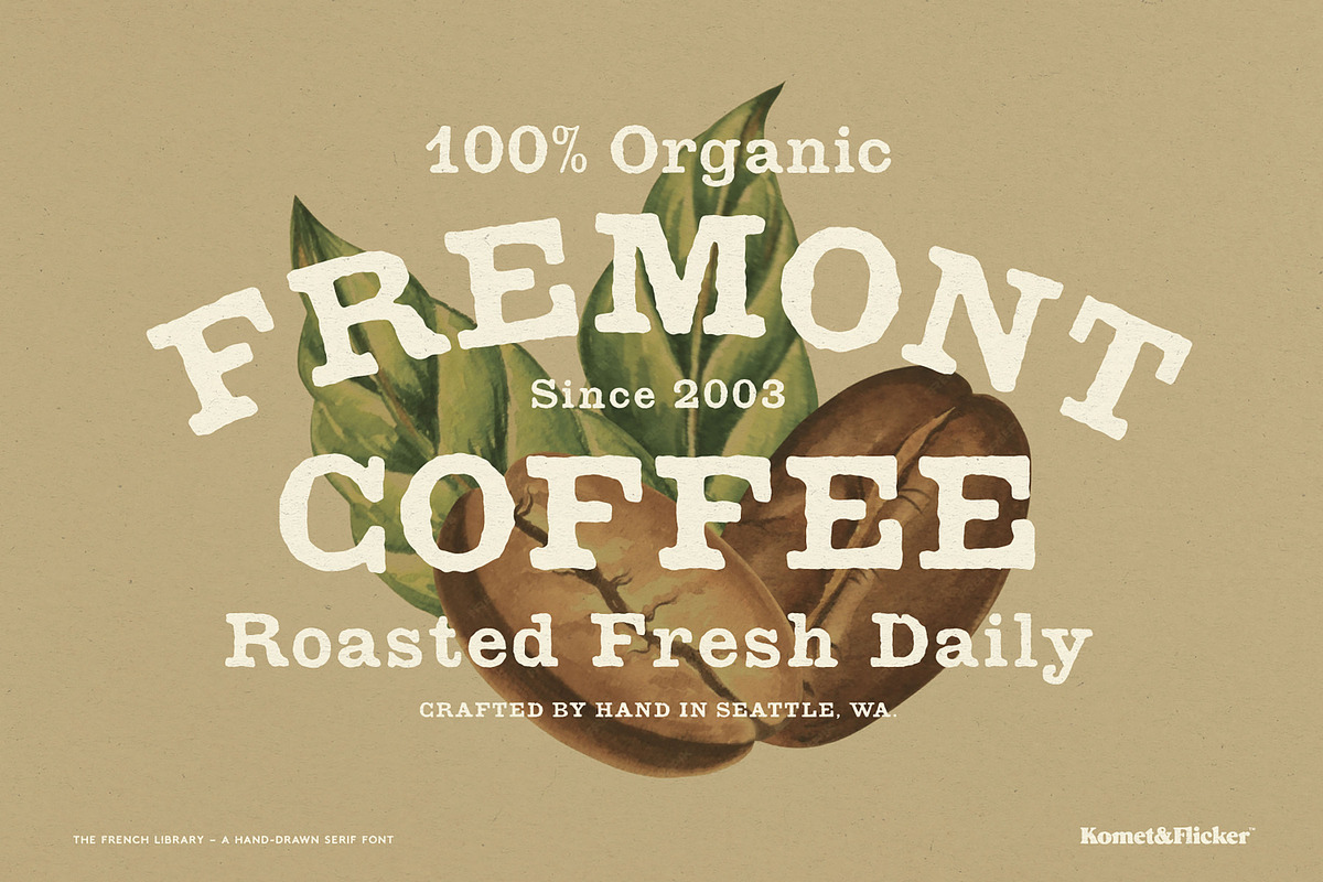 The French Library, a Serif Font by Komet & Flicker (Photo 12 of 14)