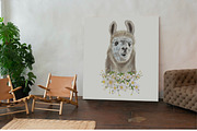 Watercolor LLama & Alpaca, an Animal Illustration by NNclipart (Thumbnail 2 of 5)
