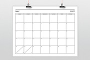 2027 Basic Modern 8.5x11 in Calendar, a Stationery Template by Running With Foxes (Thumbnail 2 of 5)