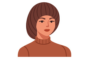 Woman with Sassoon haircut, a Person Illustration by Yayasya