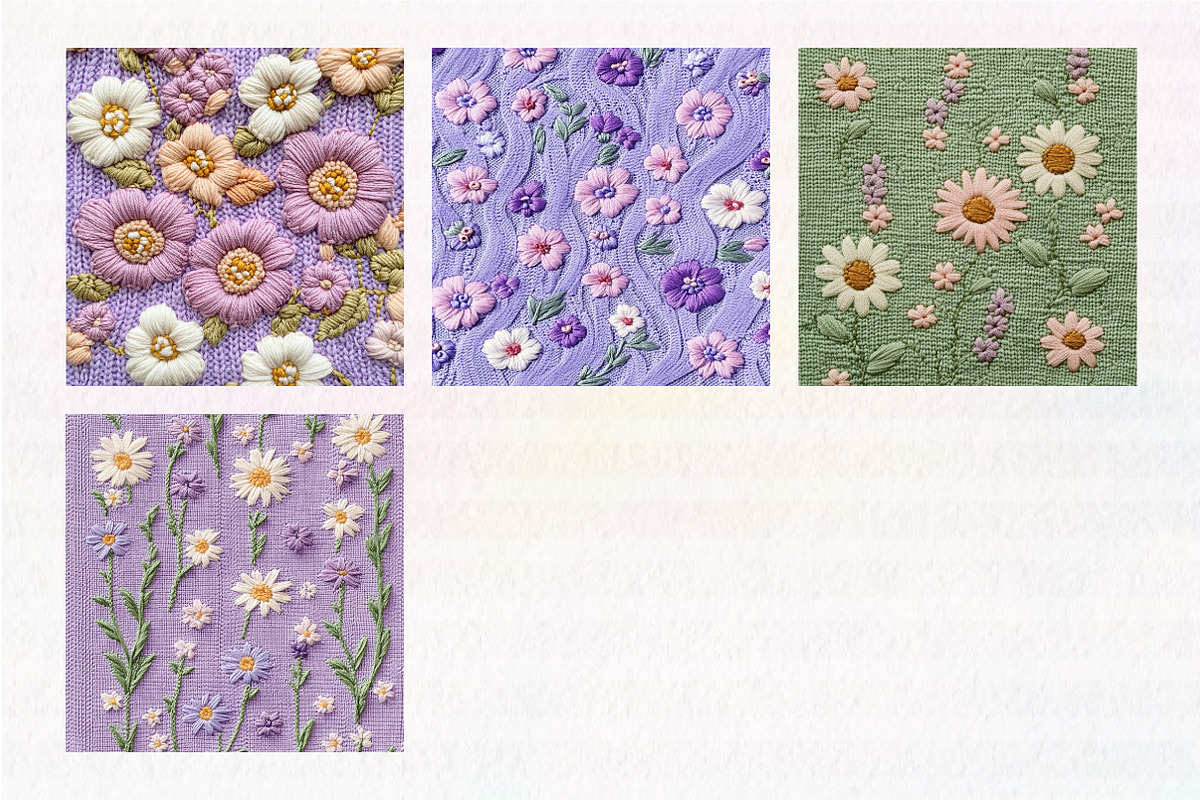 Small Floral Knitted Seamless Patter, a Pattern Graphic by CreationArt (Photo 5 of 5)