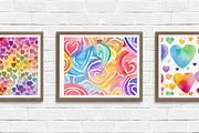 Watercolor Rainbow Hearts, a Pattern Graphic by Skritch Studio (Thumbnail 4 of 8)