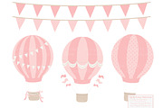 Pink Hot Air Balloons & Patterns, an Illustration by Amanda Ilkov (Thumbnail 3 of 5)