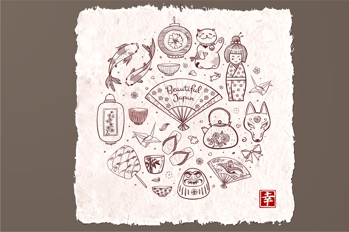 Japanese doodles, an Illustration by Elina_Li (Photo 10 of 13)