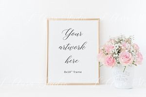 Frame mockup - 8x10 photo stock, a Print Template by L'Aura Studio
