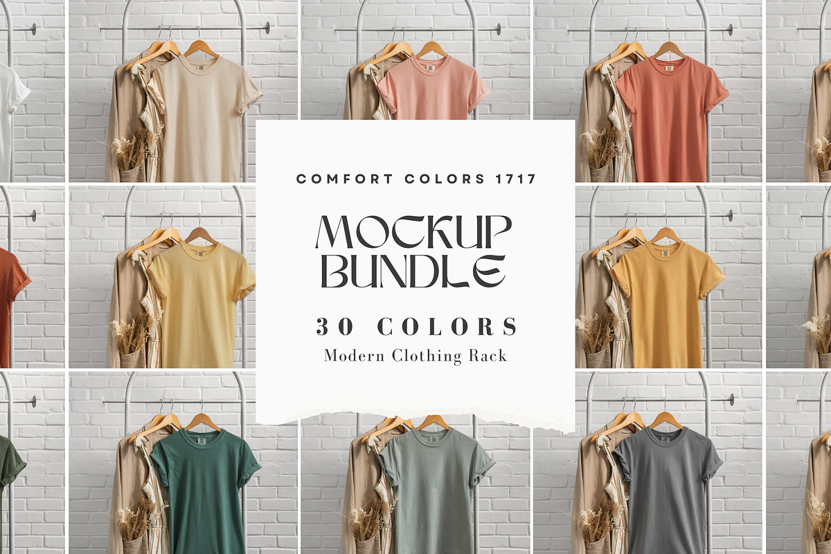 Comfort Colors 1717 Mockup Bundle, a Shirt Mockup by Moda Mocks (Photo 1 of 5)