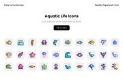 Aquatic Life Icons, a Solid Icon by Wencory (Thumbnail 2 of 2)