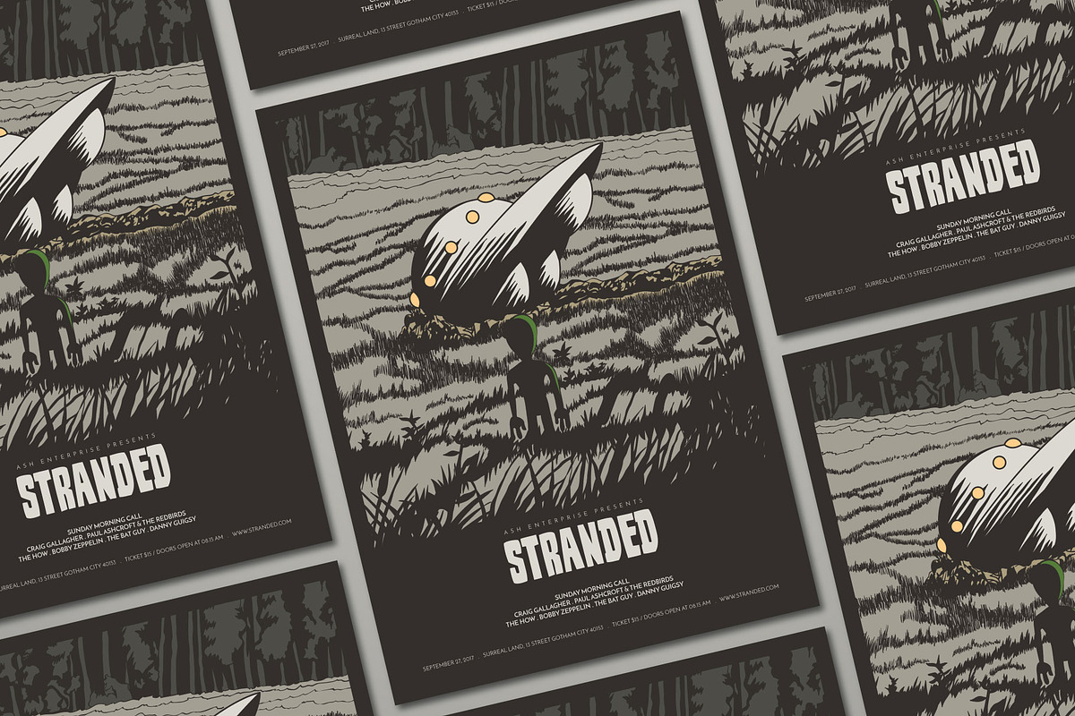 Stranded Alien Flyer, a Flyer Template by ashenterprise (Photo 3 of 3)
