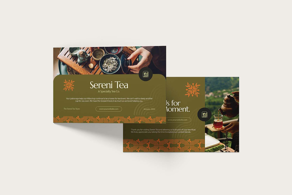 Sereni Tea - Thank You Card, a Card Template by Fannan Studio (Photo 2 of 3)