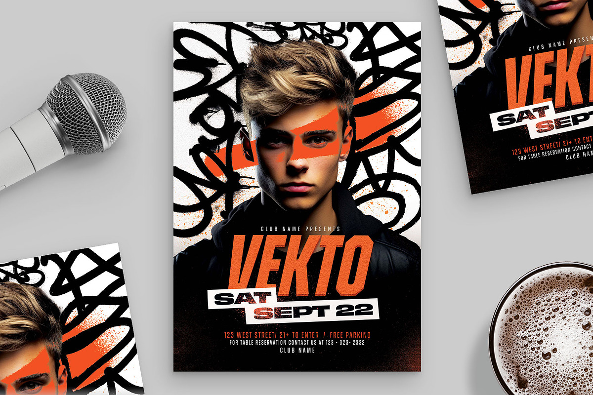 DJ Nightclub Flyer Template, a Flyer Template by BrandPacks (Photo 5 of 5)