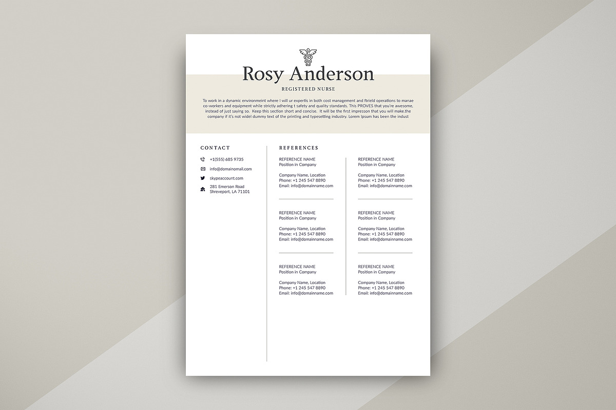 Nurse Resume, a Resume Template by DesignDevisers (Photo 4 of 10)