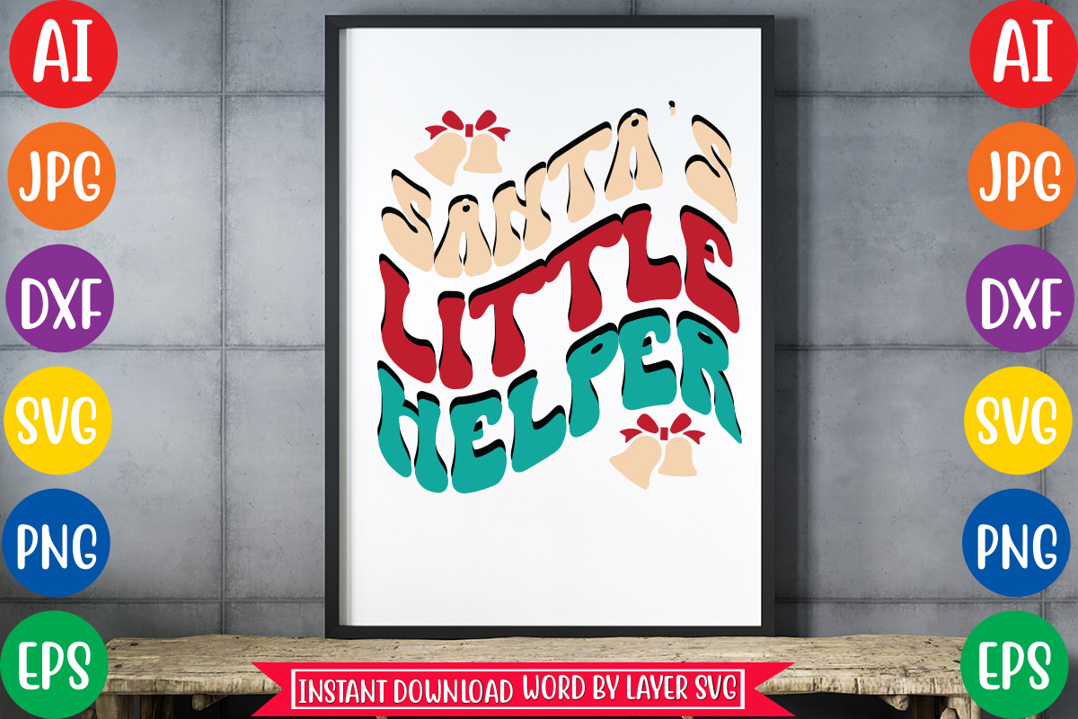 Santa's Little Helper Svg Cut File, an Object Graphic by CrexoraLab (Photo 2 of 3)