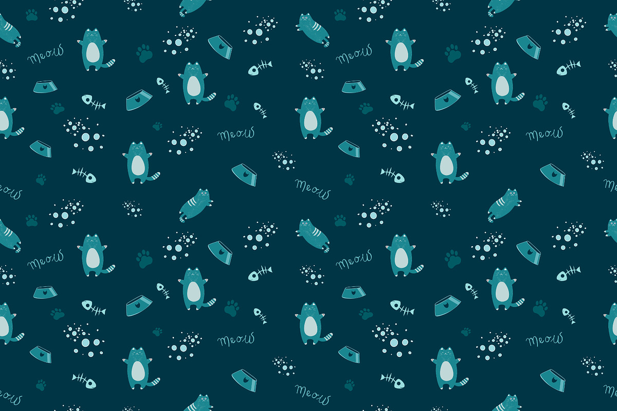 Hungry Cat illustration, a Pattern Graphic by OrcaJs (Photo 2 of 3)