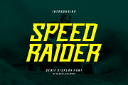 Speed Raider, a Sans Serif Font by albert_kalingga (Thumbnail 1 of 5)