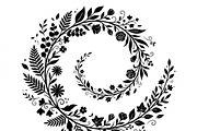 50 Elegant Floral Leaf Spiral Frame, a Decorative Illustration by Amazin_art (Thumbnail 6 of 41)