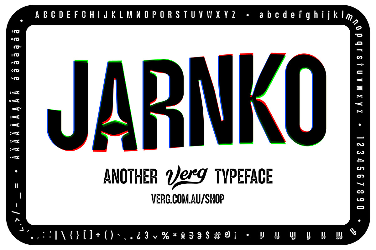 Jarnko Font, a Font by Verg Shop (Photo 1 of 7)