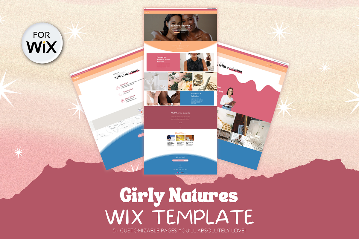 Soft Colors Website for Wix, a Landing Page Template by Parrot Designs (Photo 1 of 4)