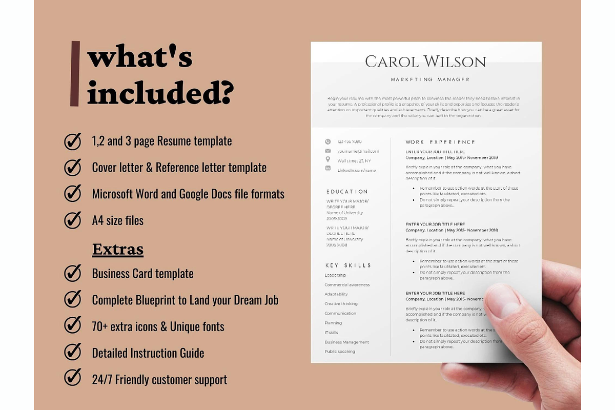 Word resume & cover letter template, a Resume Template by Climbwithelevator (Photo 5 of 10)