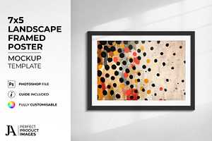 Landscape 7x5 Framed Poster Mockup