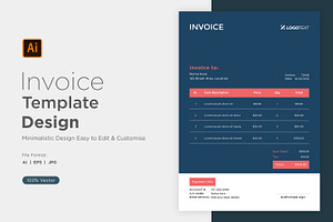 Corporate Invoice Design Template