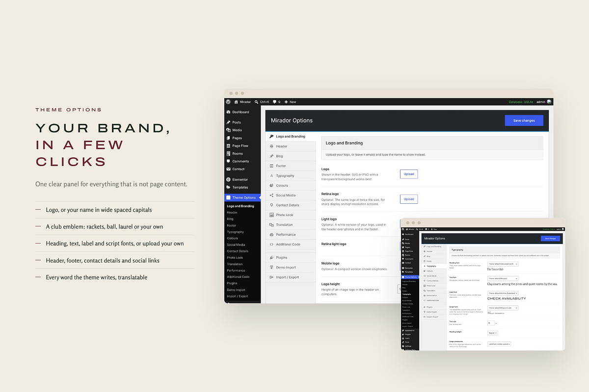 Tennis Club & Hotel Elementor Theme, a WordPress Template by Tomasz Ganclerz (Photo 19 of 21)
