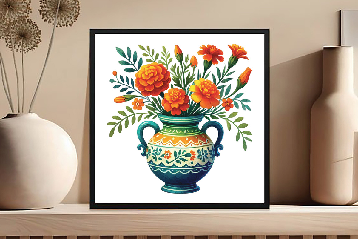 Spring Flowers Vase Clipart, an Illustration by DreamCafeArt (Photo 5 of 5)