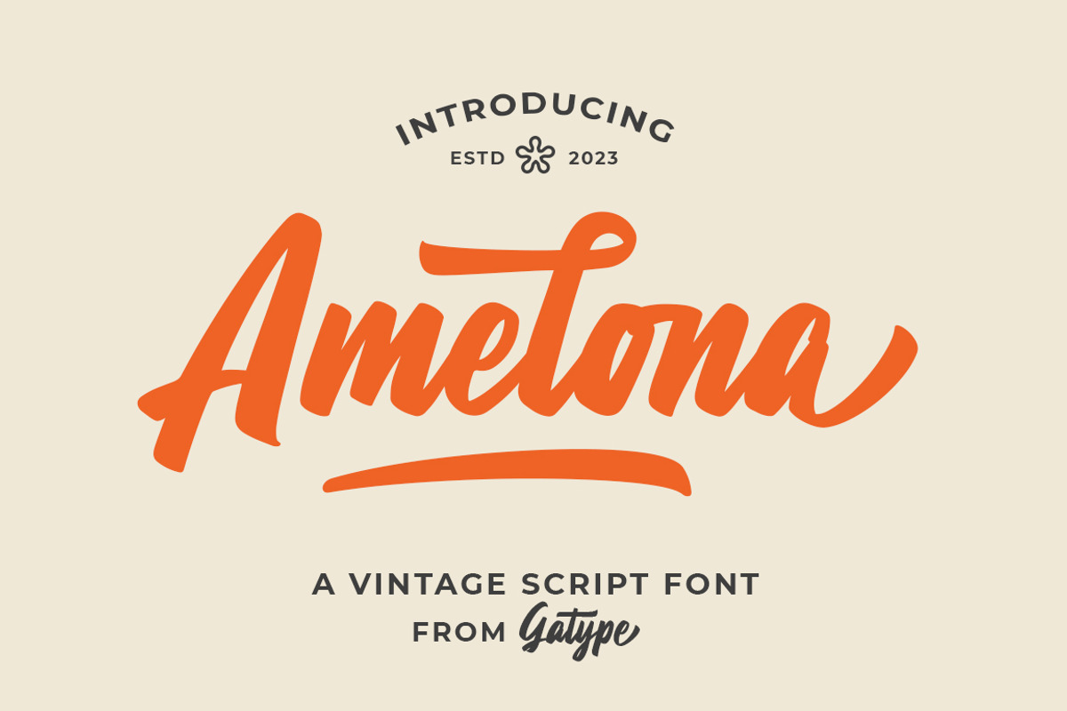 Amelona, a Handwritten Font by Gatype (Photo 1 of 9)