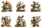 Halloween Birthday Party Clipart, a Seasonal Illustration by CreationArt (Thumbnail 5 of 7)