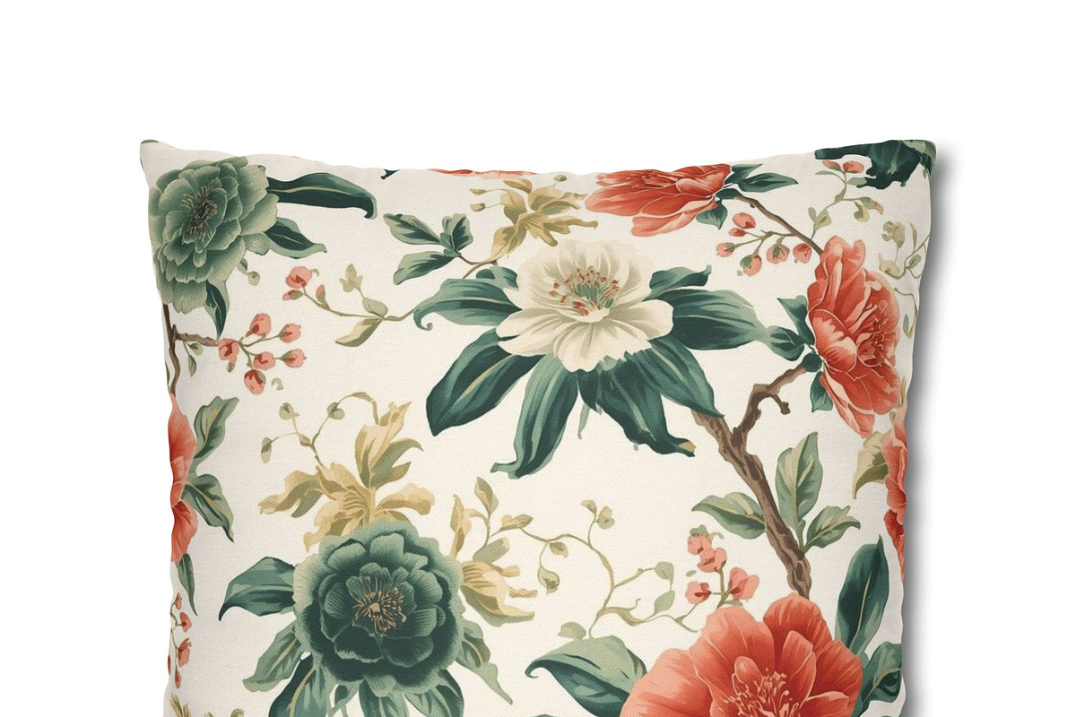 Oriental Chinoiserie Floral Seamless, a Pattern Graphic by elfy creative (Photo 3 of 3)