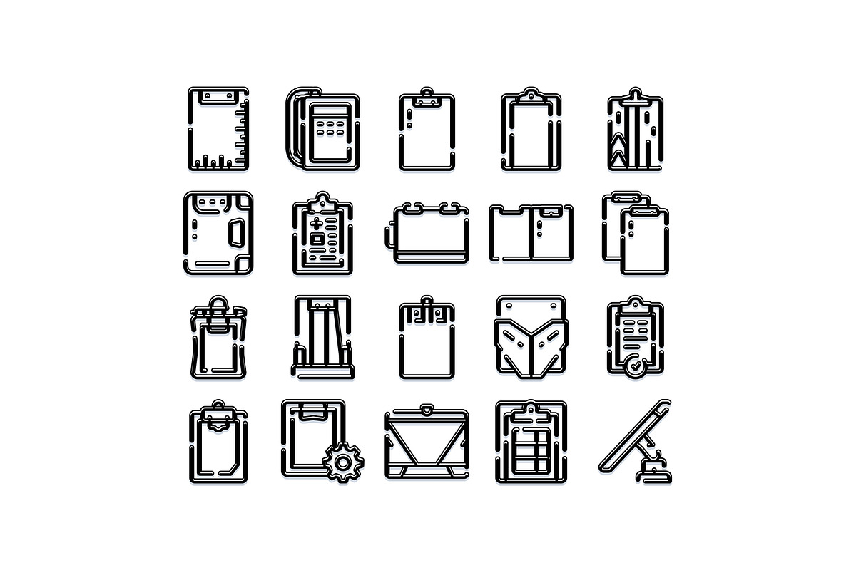 Clipboard and document icon set, an Object Graphic by pikepicture (Photo 1 of 3)