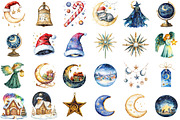 Celestial Christmas Clipart, an Illustration by Sublimation Artist (Thumbnail 2 of 6)