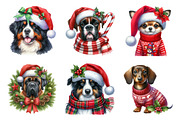 Christmas Dogs PNG Clipart Bundle, an Illustration by SinaCreation (Thumbnail 3 of 7)