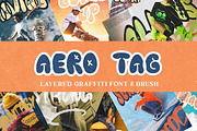 Aero Tag - Graffiti Font and Brushes, a Sans Serif Font by Angin Studio (Thumbnail 1 of 16)