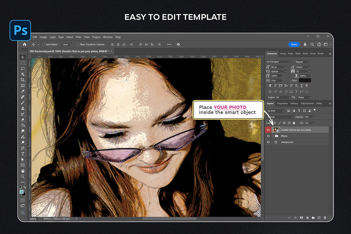 Comic Book Halftone Photo Effect, a Preset Add-On by Andrew Skoch Design (Photo 6 of 6)