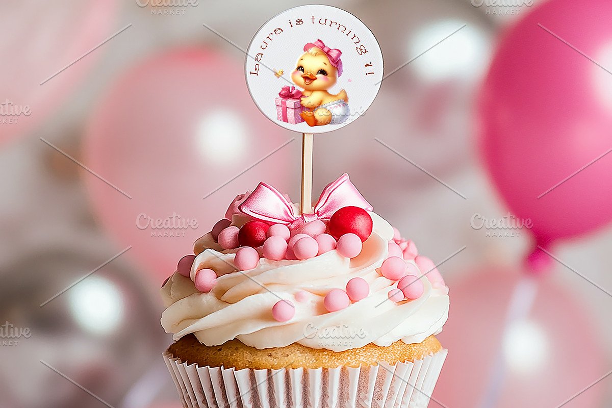 Cute Duckling Girl Clipart., an Animal Illustration by GalaDesign03 (Photo 7 of 7)