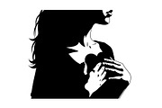 Cute Love Girl Silhouette Bundle, an Illustration by Designs_River (Thumbnail 35 of 53)