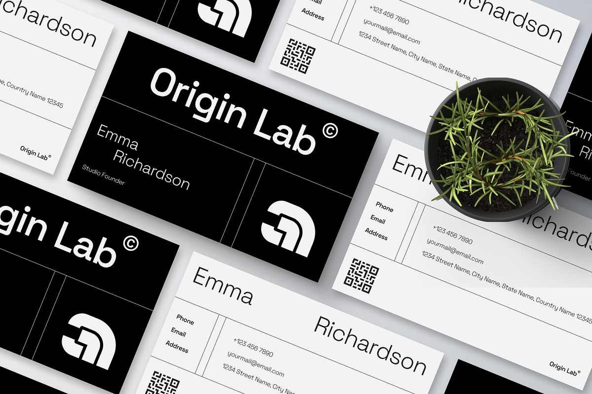 Monochrome Business Card, a Business Card Template by Annora Studio (Photo 5 of 6)
