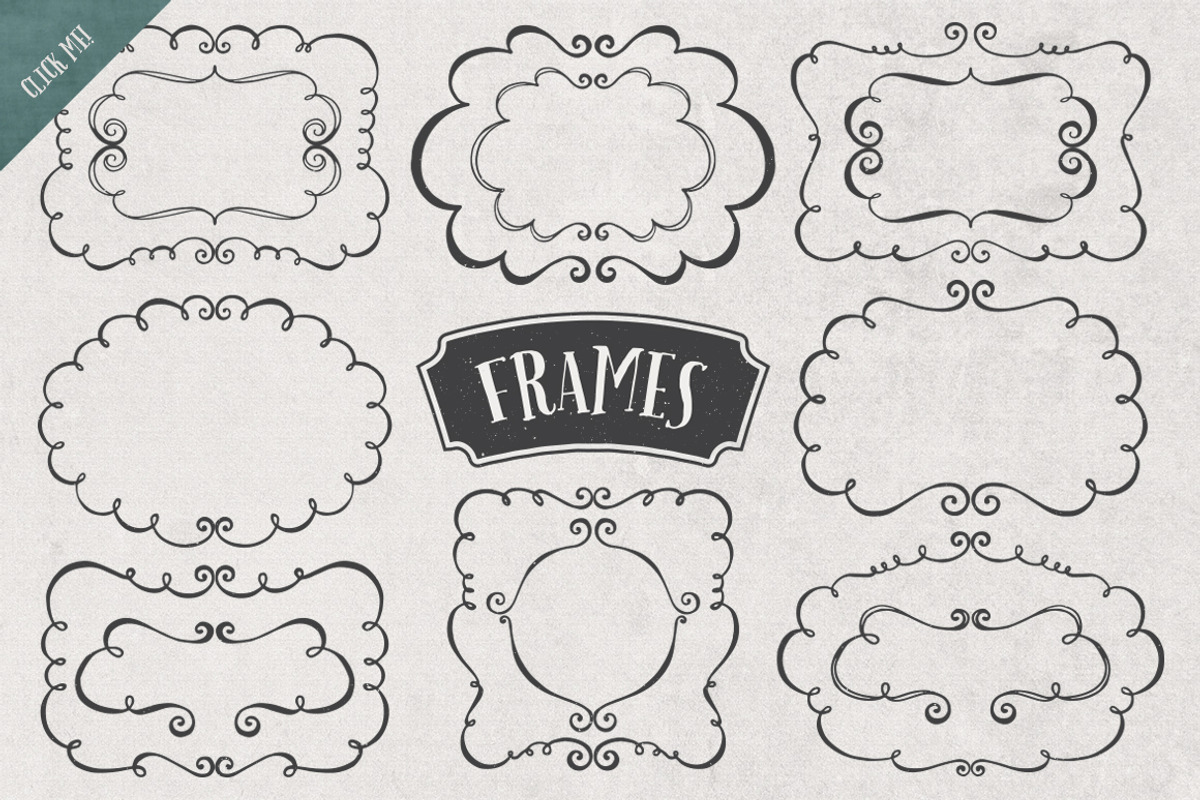 Borders, Corners & Frames Super Kit, a Decorative Illustration by Callie Rian & Co. (Photo 4 of 5)