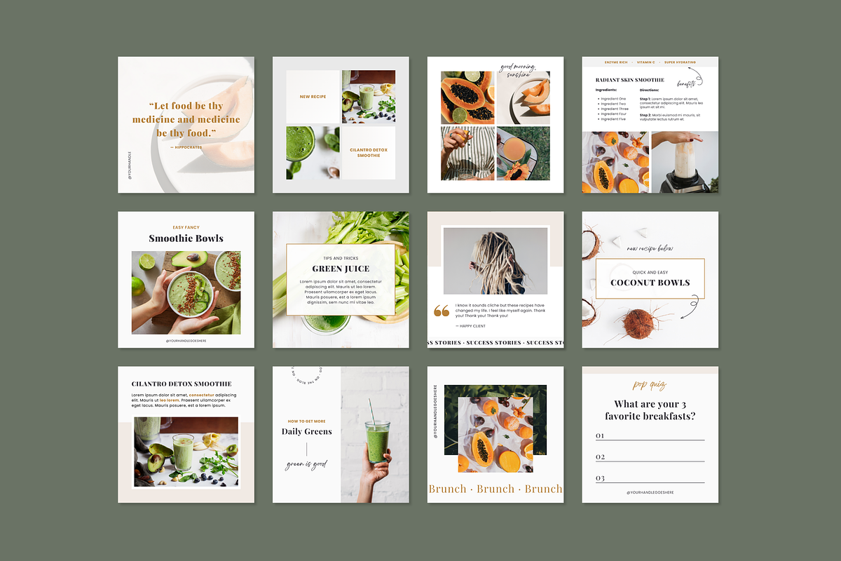Food Instagram Templates | Canva, a Social Media Template by Erin Cassidy (Photo 3 of 8)