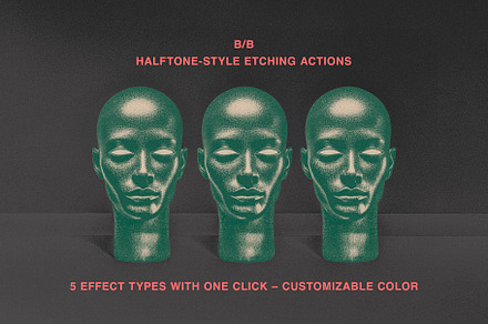 Halftone-Style Etching Actions