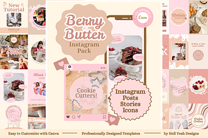 Bakery Instagram Bundle Templates, a Social Media Template by Hell Yeah Designs