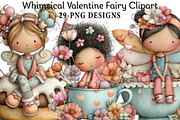 Whimsical Valentine Fairy Clipart, an Illustration by Daily.Designs (Thumbnail 1 of 6)