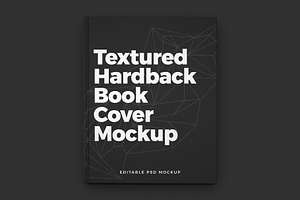 Textured Hardback Book Cover Mockup