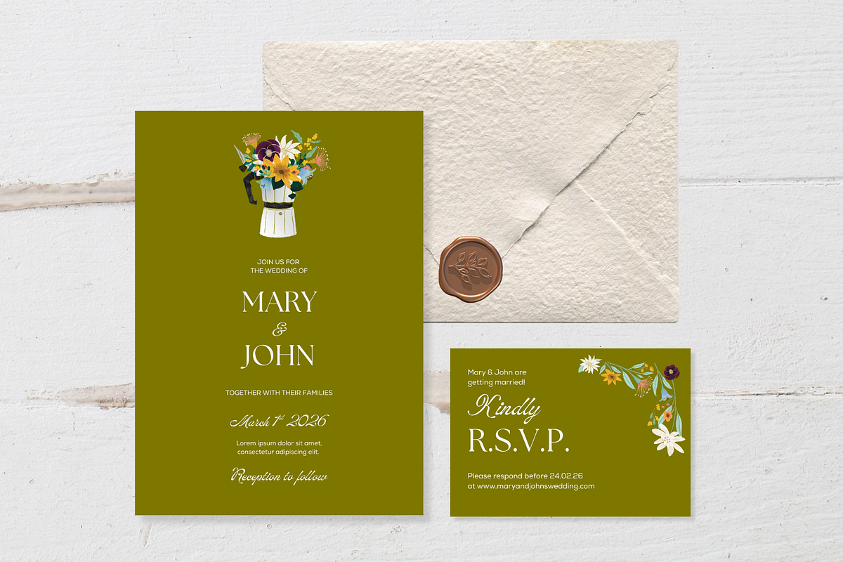 Hand illustrated Wedding Stationery preview 3