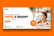 Hotel and Resort Social Media Banner, a Social Media Template by nandinigraphics (Thumbnail 1 of 3)