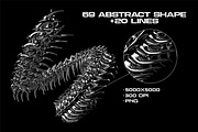 ABSTRACT CHROME 3D SHAPES WITH SPIKE, an Object Graphic by BonkiStudio (Thumbnail 6 of 13)
