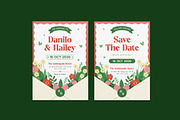 Cases Floral Wedding Invitation, an Invitation Template by iDoodle Studio (Thumbnail 1 of 4)