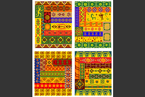Ethnic pattern in african style, a Background Graphic by Vector Tradition